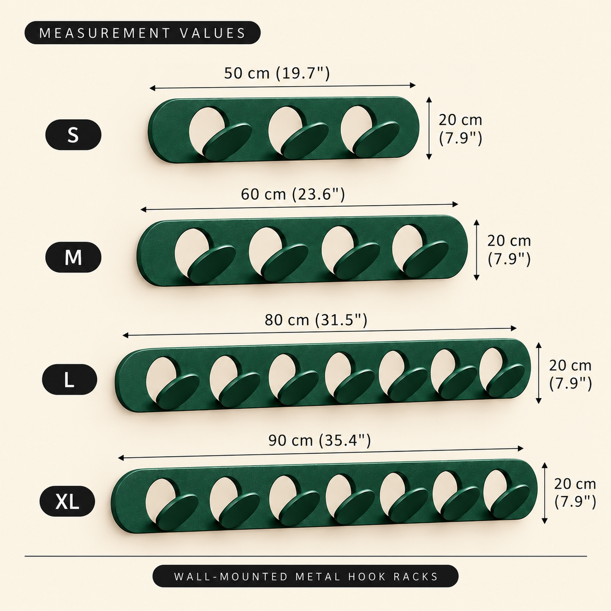 Modern Metal Wall Hooks Rack – Coat & Bag Organizer