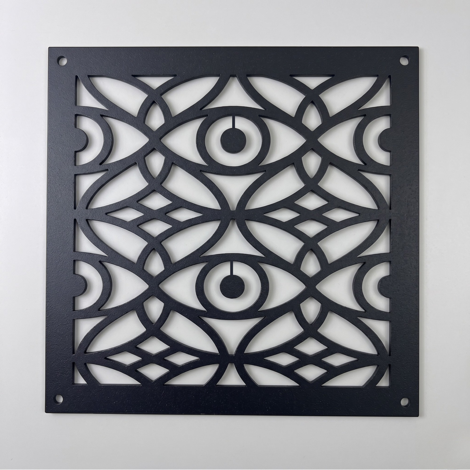 Large Geometric Metal Vent Cover, Custom Oversized HVAC Grille, Laser Cut Decorative Register
