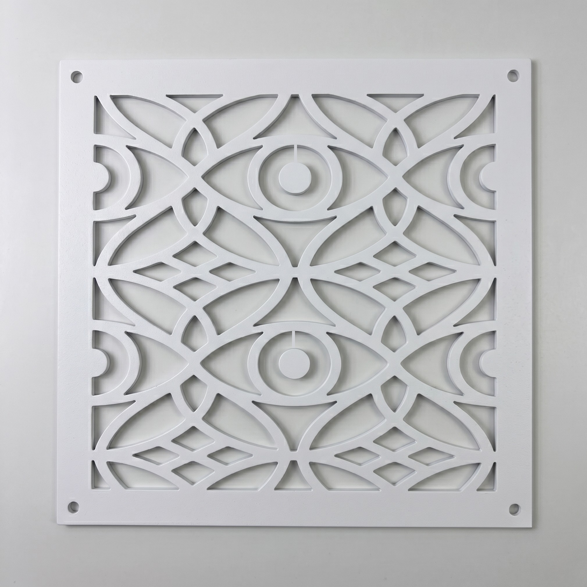 Large Geometric Metal Vent Cover, Custom Oversized HVAC Grille, Laser Cut Decorative Register
