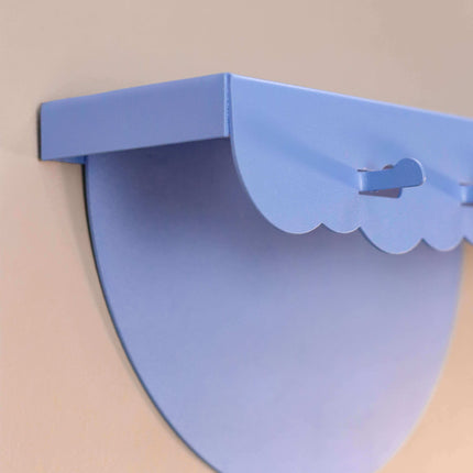 Metal Wall Shelf with Hooks – Floating Steel Shelf for Home & Entryway