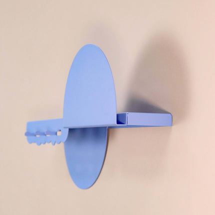 Metal Wall Shelf with Hooks – Floating Steel Shelf for Home & Entryway