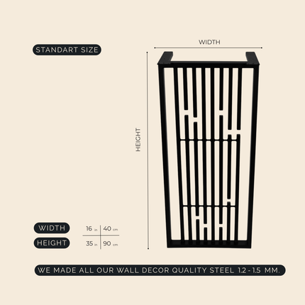 Industrial Bar Table Legs with Geometric Steel Slat Design - Metaloslav 