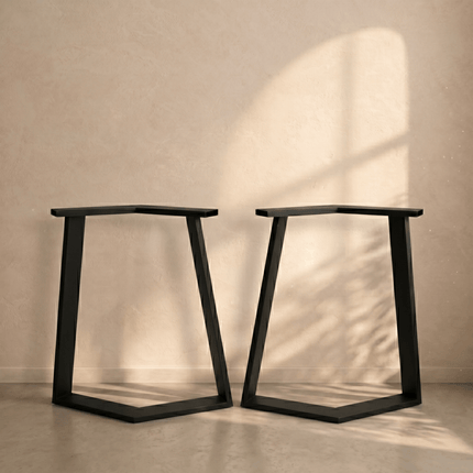 Geometric Metal Table Legs Set Steel Base for Custom Tables - Metaloslav 