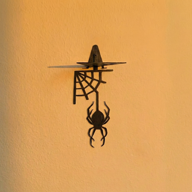 Spider Metal Wall Shelf with Floating Platform Book Display - Metaloslav 