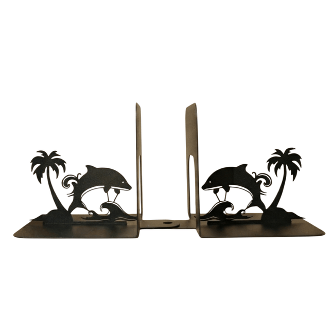 Metal Dolphin Decorative Accent in Powder-Coated Steel - Metaloslav 