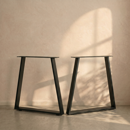 Angled Metal Table Legs Set Steel Base for Custom Tables - Metaloslav 