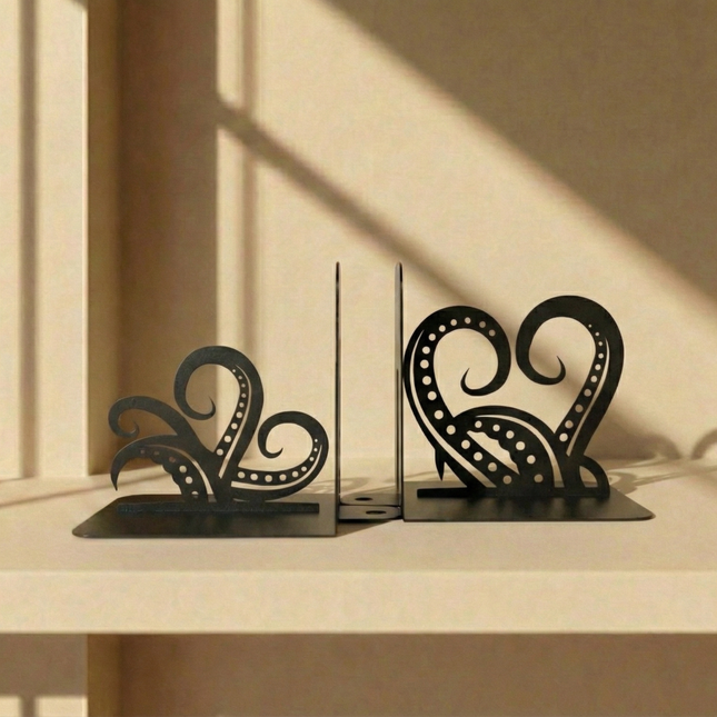 Metal Tentacle Bookends in Powder-Coated Steel - Metaloslav 
