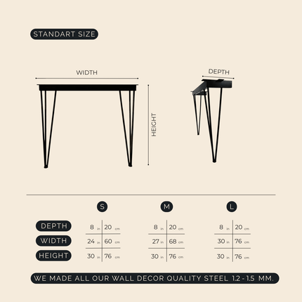 Hairpin Metal Table Legs Set for Dining Table and Desk - Metaloslav 