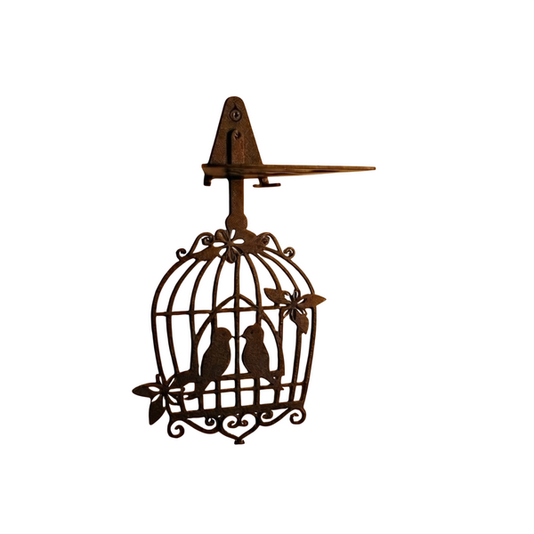 Birdcage Metal Invisible Bookshelf with Decorative Wall Mount - Metaloslav 