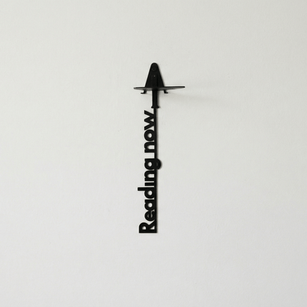 Invisible Metal Bookshelf with Reading Now Cutout Design - Metaloslav 