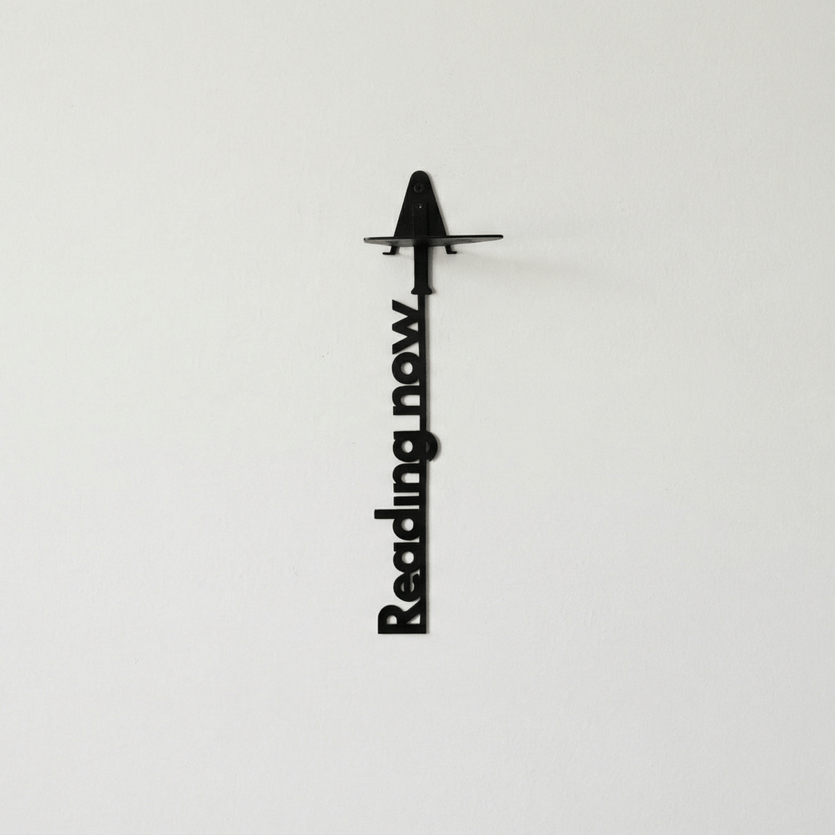 Invisible Metal Bookshelf with Reading Now Cutout Design - Metaloslav 