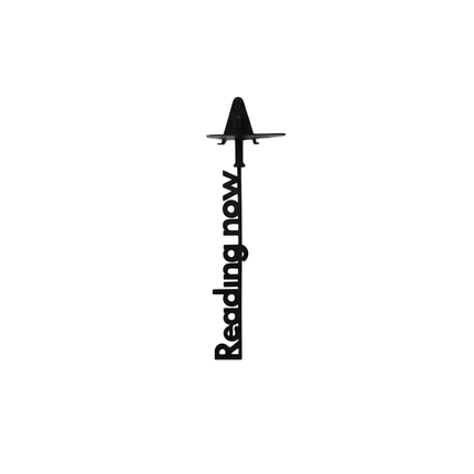 Invisible Metal Bookshelf with Reading Now Cutout Design - Metaloslav 