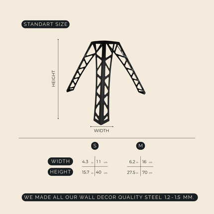 Truss-Style Metal Table Legs with Geometric Steel Frame - Metaloslav 