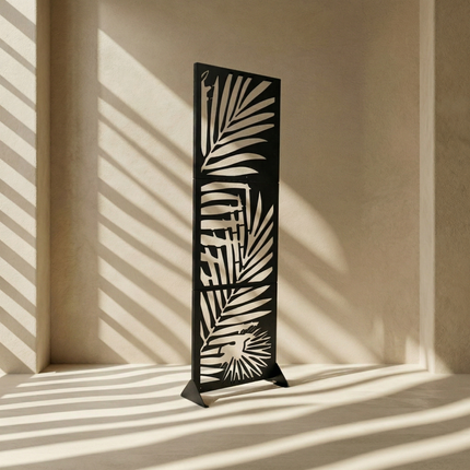 Botanical Metal Privacy Screen Panel Set with Laser Cut Pattern - Metaloslav 