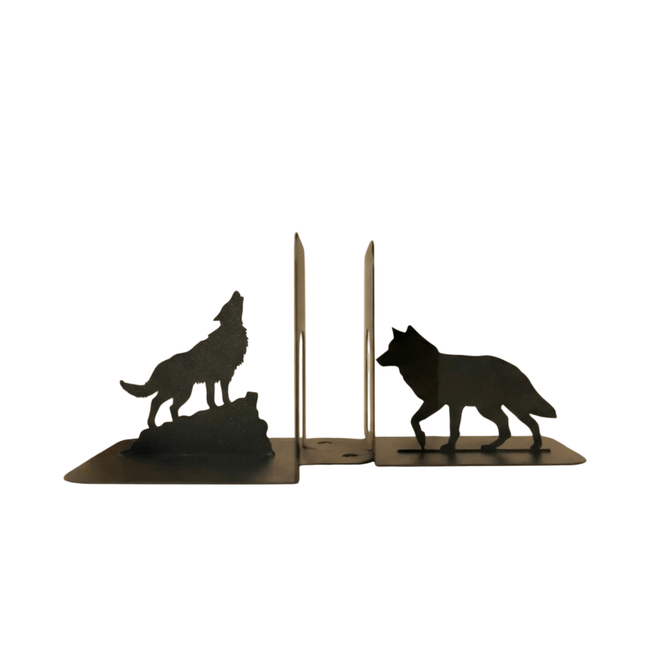 Metal Wolf Silhouette Decor in Powder-Coated Steel - Metaloslav 
