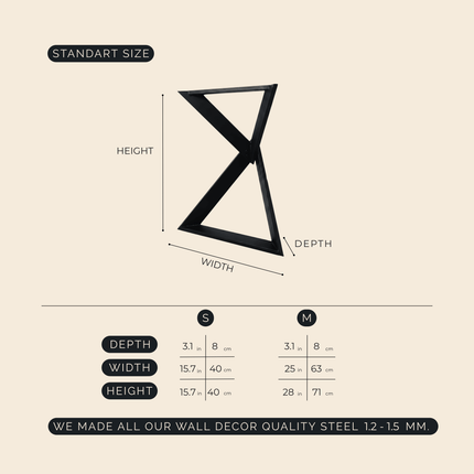 X Frame Metal Table Legs Set Steel Base for Custom Tables - Metaloslav 