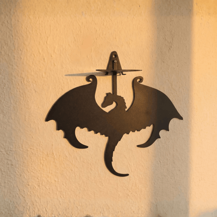 Dragon Invisible Bookshelf Wall Mount Steel Floating Book Holder - Metaloslav 