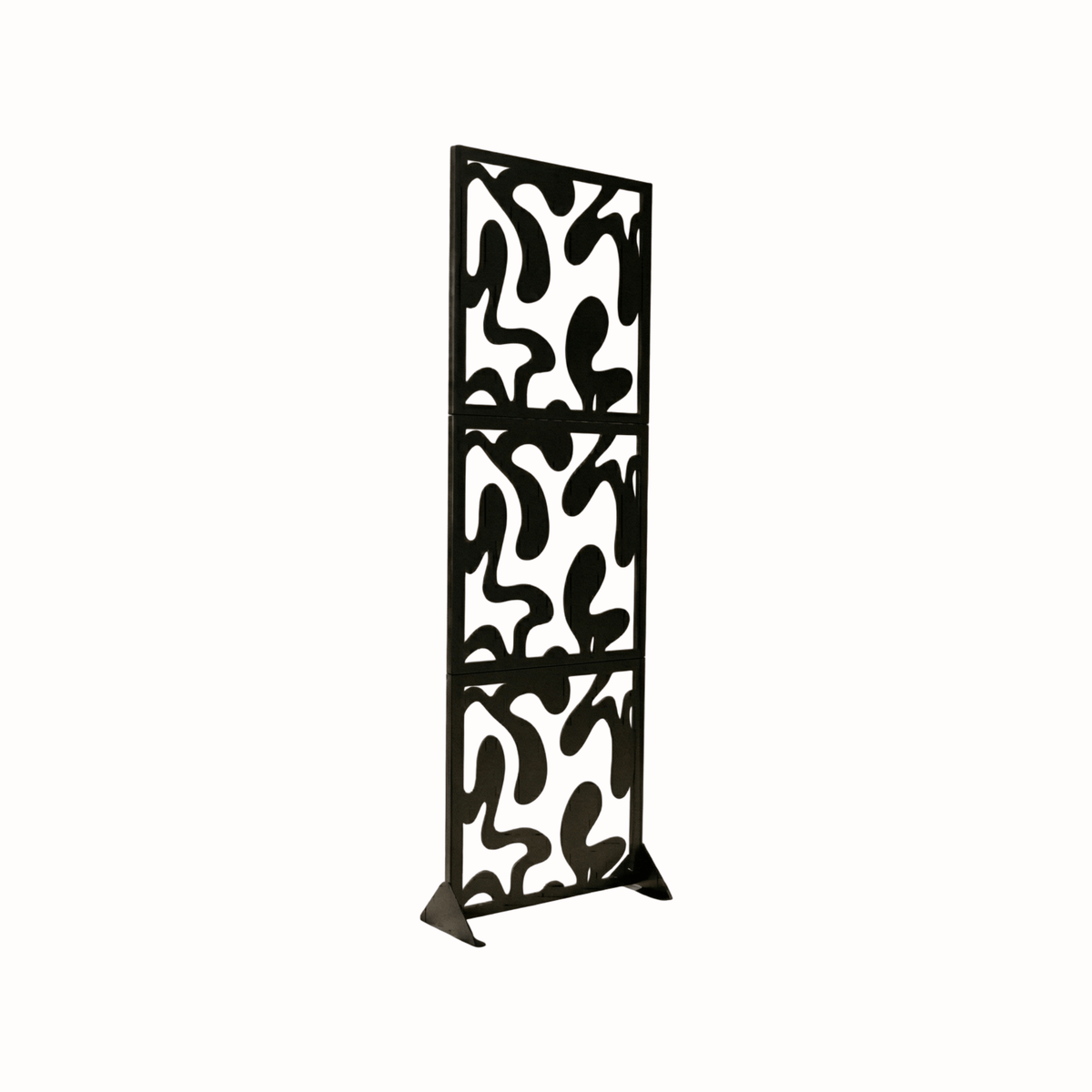 Abstract Organic Pattern Metal Privacy Screen Panel Set Divider - Metaloslav 