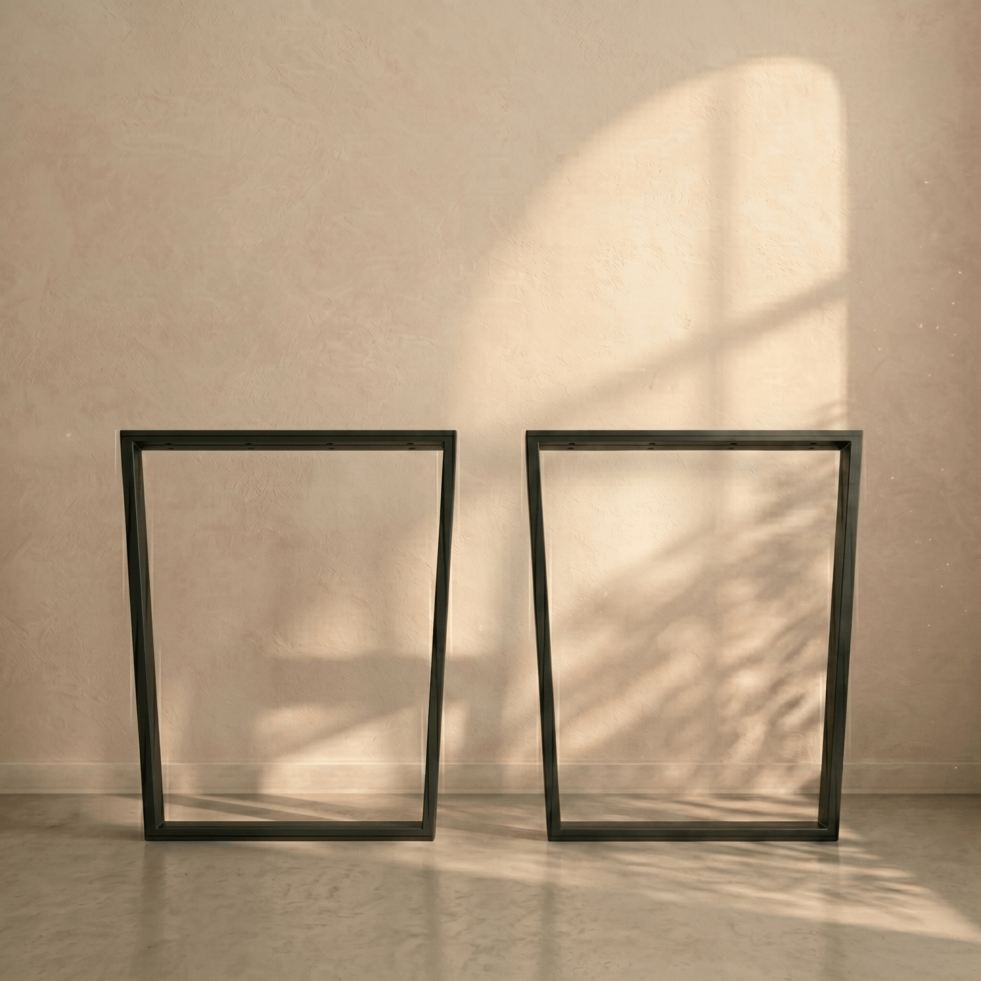 Trapezoid Metal Table Legs Set of 2 for Dining Table DIY - Metaloslav 