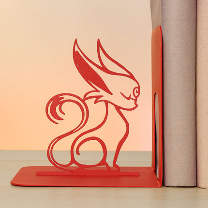 Metal Bookends – Modern Fantasy Steel Book Holder for Shelves
