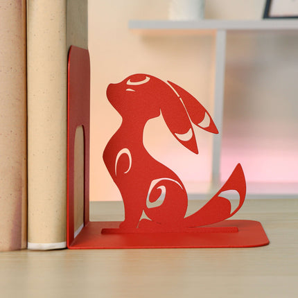Metal Bookends – Modern Fantasy Steel Book Holder for Shelves