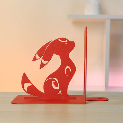 Metal Bookends – Modern Fantasy Steel Book Holder for Shelves