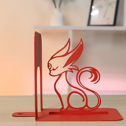 Metal Bookends – Modern Fantasy Steel Book Holder for Shelves