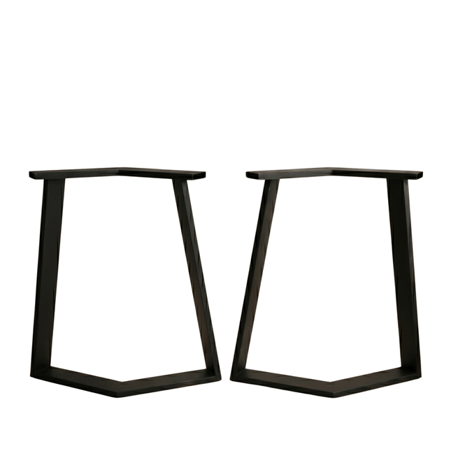 Geometric Metal Table Legs Set Steel Base for Custom Tables - Metaloslav 
