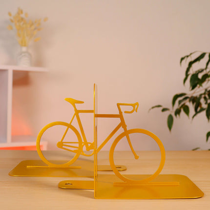 Bicycle Metal Bookends with Minimalist Silhouette - Metaloslav 
