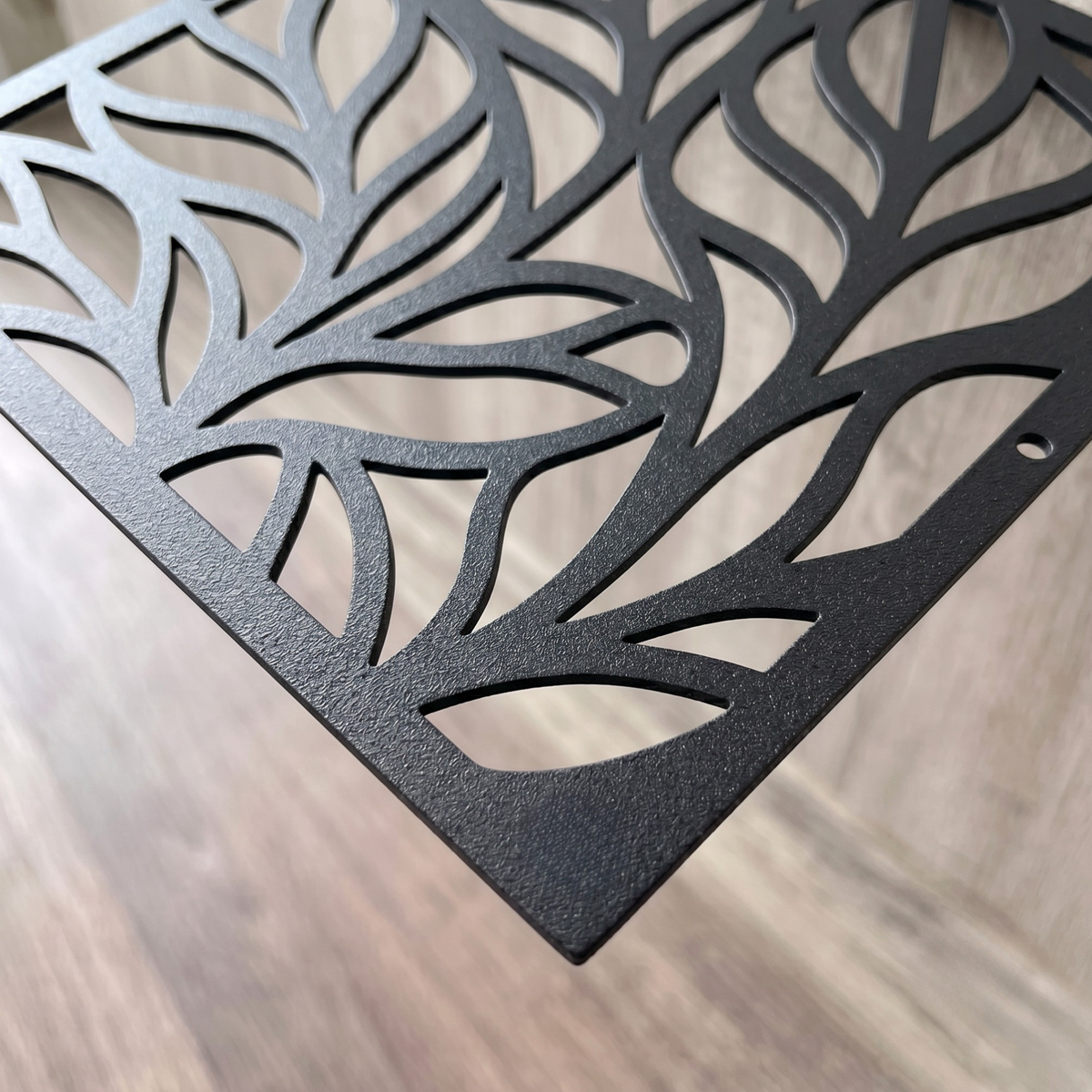 Leaf Pattern Metal Vent Cover, Custom Steel HVAC Grille With Botanical Design