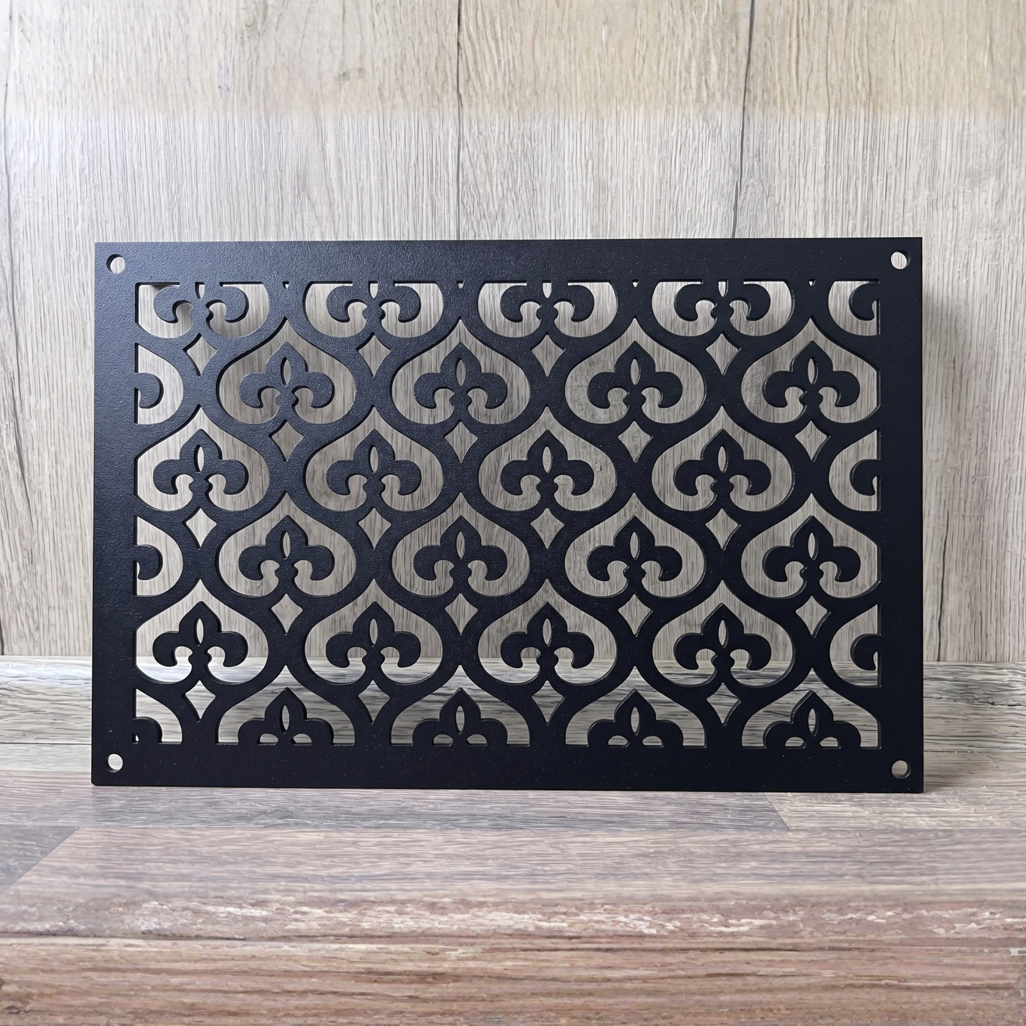 Large Decorative Metal Vent Cover, Custom Steel HVAC Grille With Ornamental Pattern