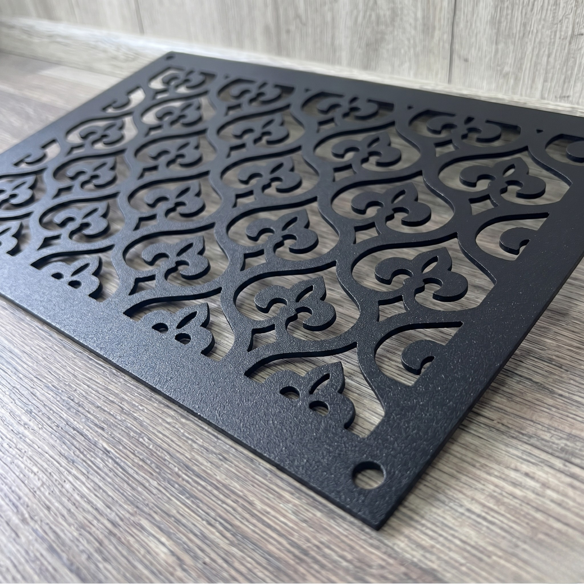 Large Decorative Metal Vent Cover, Custom Steel HVAC Grille With Ornamental Pattern