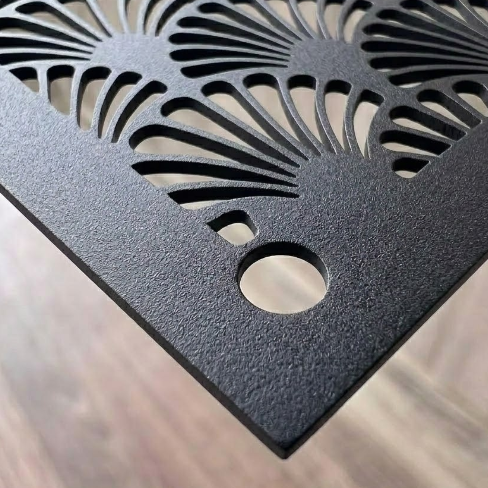 Art Deco Metal Vent Cover, Custom Steel HVAC Grille With Fan Pattern