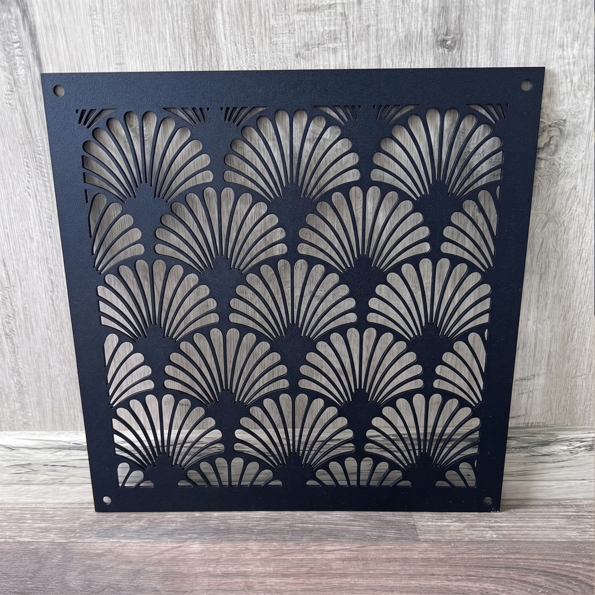 Large Art Deco Metal Vent Cover, Custom Steel HVAC Grille 30-40 Inch