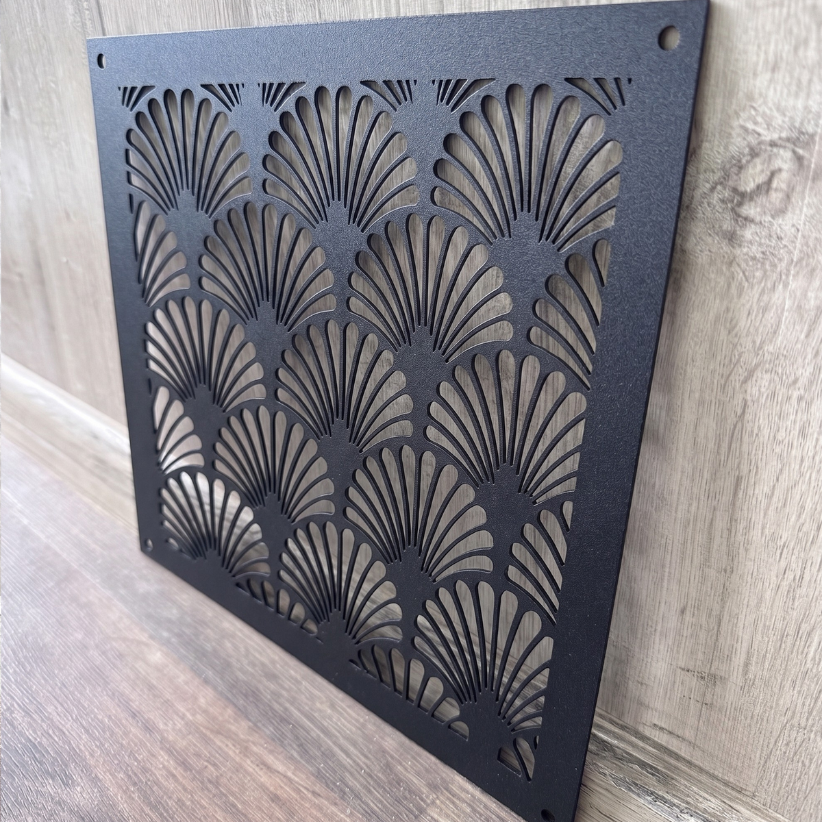 Large Art Deco Metal Vent Cover, Custom Steel HVAC Grille 30-40 Inch