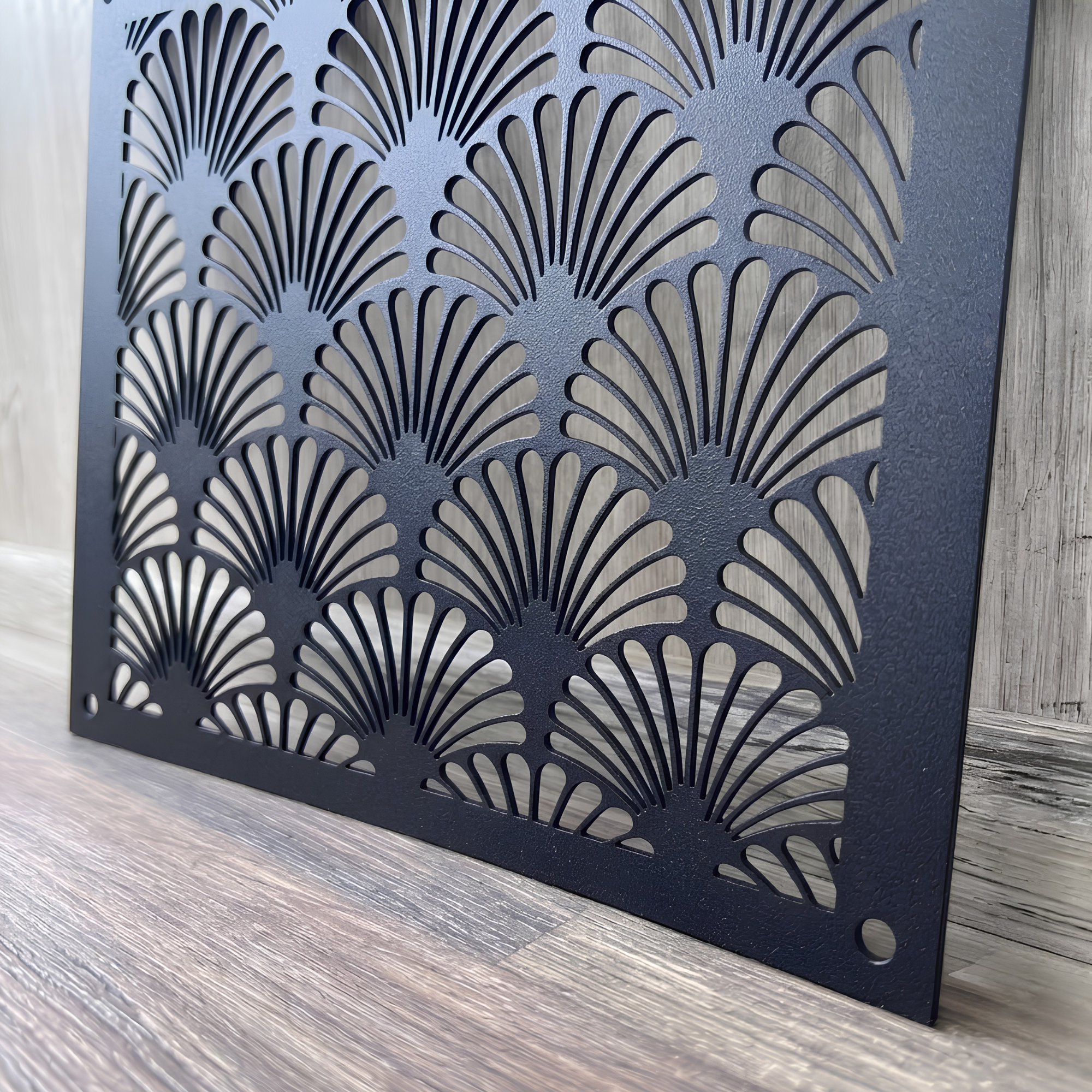 Large Art Deco Metal Vent Cover, Custom Steel HVAC Grille 30-40 Inch
