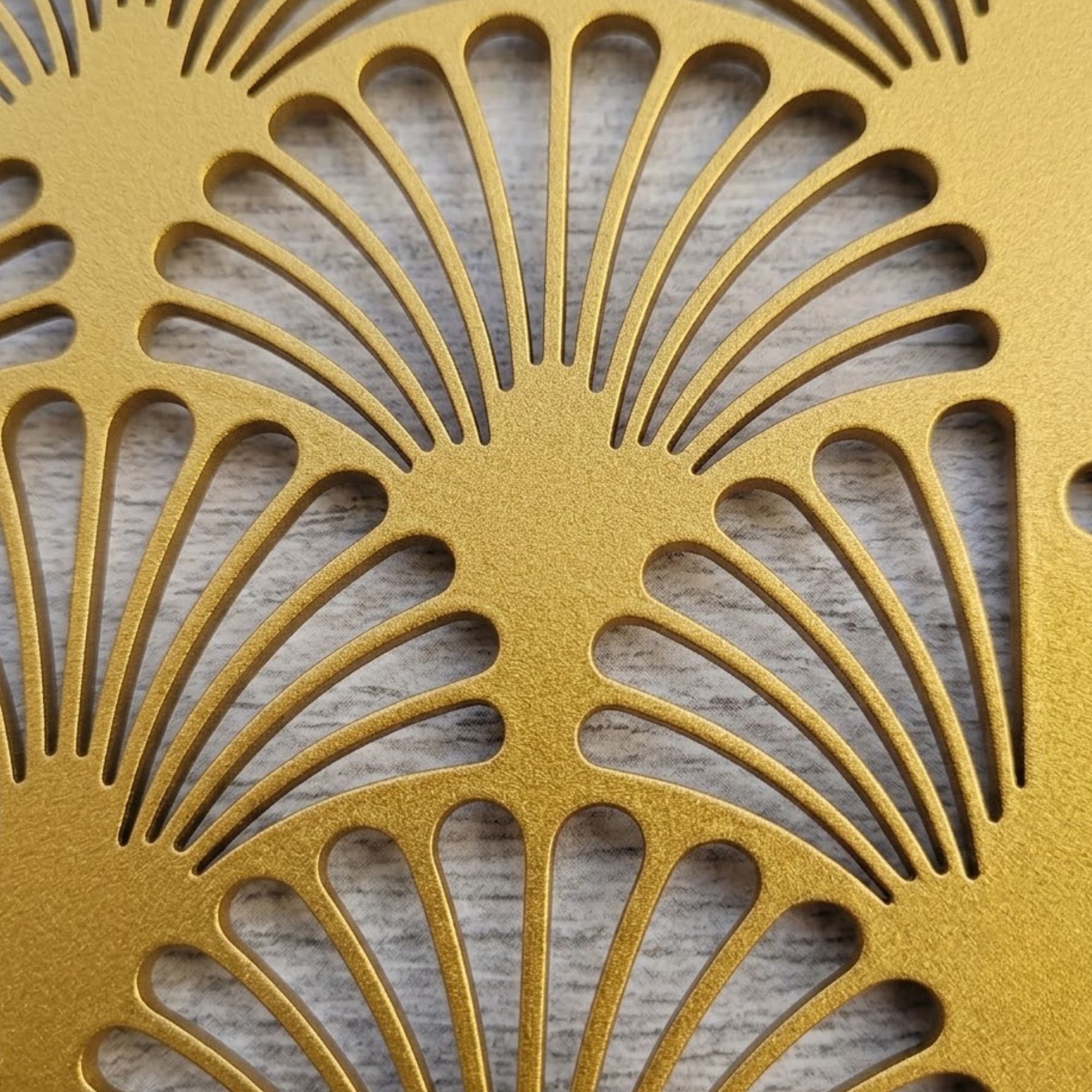 Art Deco Metal Vent Cover, Custom Steel HVAC Grille With Fan Pattern