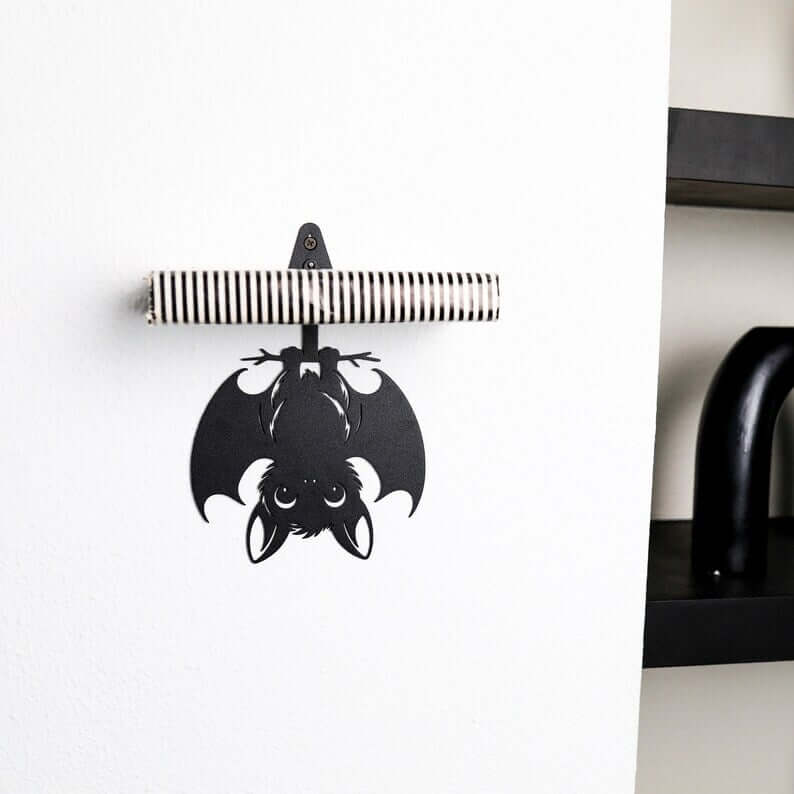 Metal Bat Wall Shelf Accent in Powder-Coated Steel - Metaloslav 