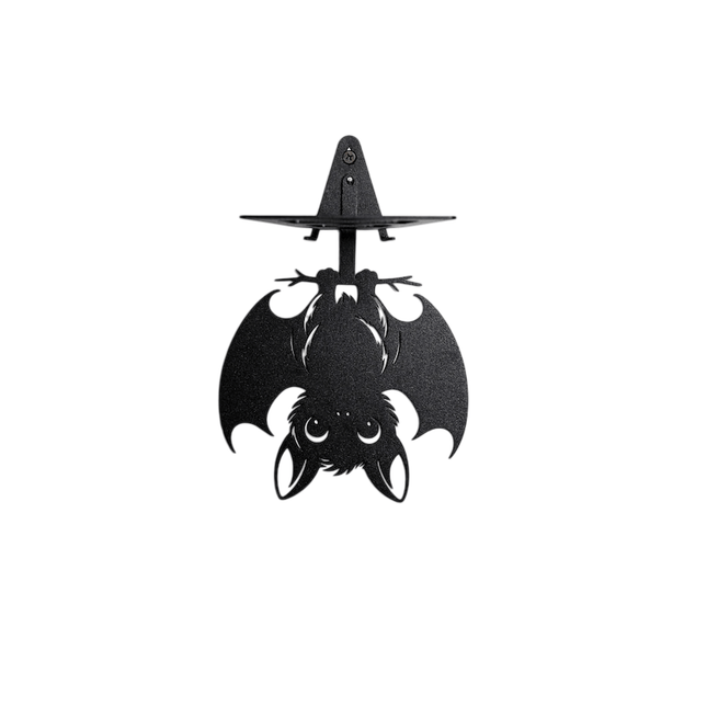 Metal Bat Wall Shelf Accent in Powder-Coated Steel - Metaloslav 