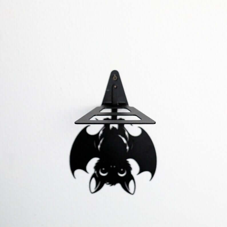 Metal Bat Wall Shelf Accent in Powder-Coated Steel - Metaloslav 