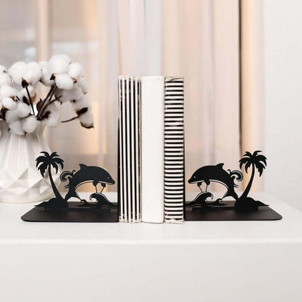 Metal Dolphin Decorative Accent in Powder-Coated Steel - Metaloslav 
