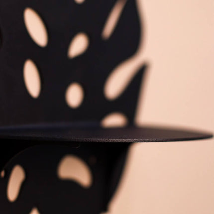 Metal Monstera Leaf Wall Shelf with Botanical Cutout Design - Metaloslav 