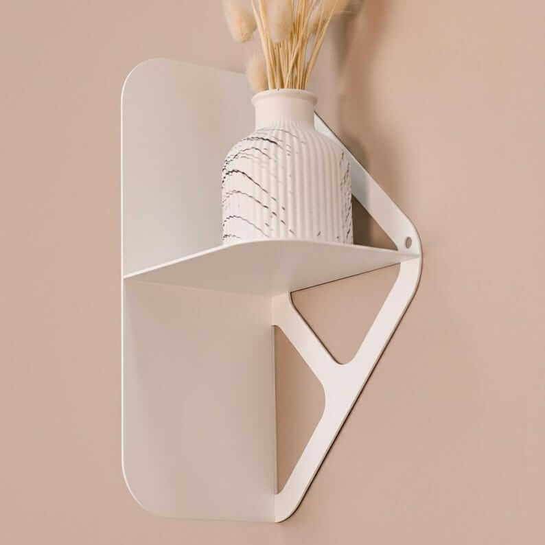 Geometric Metal Wall Shelf with Diamond Frame, Modern Minimalist Design - Metaloslav 
