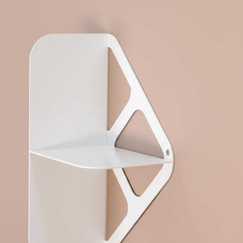 Geometric Metal Wall Shelf with Diamond Frame, Modern Minimalist Design - Metaloslav 