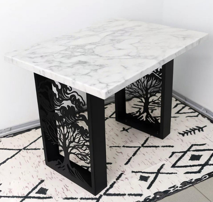 Tree of Life Metal Table Legs – Nature-Inspired Steel Base | Handmade Industrial Furniture Frame