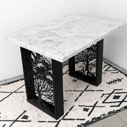 Metal Table Legs – Tree of Life Steel Base for Dining & Coffee Tables