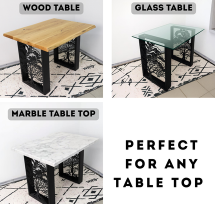 Tree of Life Metal Table Legs – Nature-Inspired Steel Base | Handmade Industrial Furniture Frame