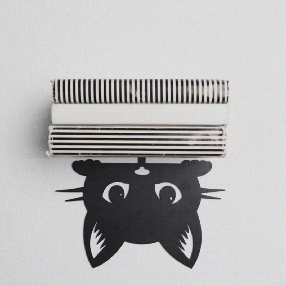 Cat Face Metal Invisible Bookshelf Wall Mounted Steel Shelf