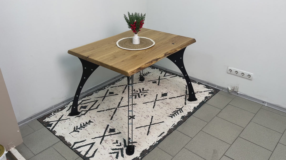 Curved Metal Table Legs Set for Dining and Coffee Tables