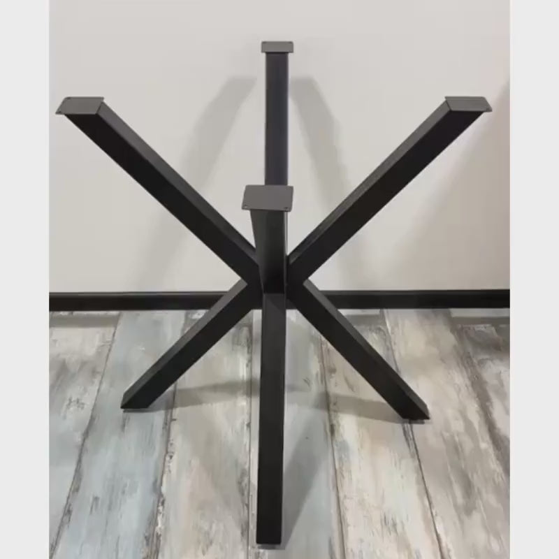 X-Shaped Metal Table Base for Round Dining Tables